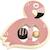 Hochet flamingo michelle carlslund Rose 1 - vertbaudet enfant 