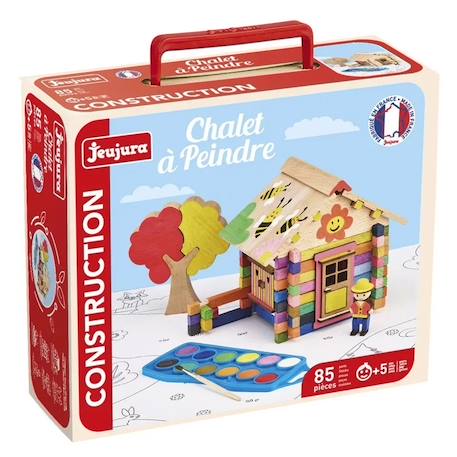 Chalet en bois à peindre 85 pcs Beige 1 - vertbaudet enfant 
