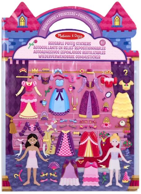 Livret d'autocollants reliefs repositionnables princesses Rose 1 - vertbaudet enfant 