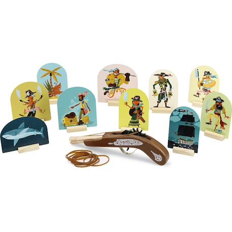 Jeu de pistolet à élastiques pirates Bleu 1 - vertbaudet enfant 