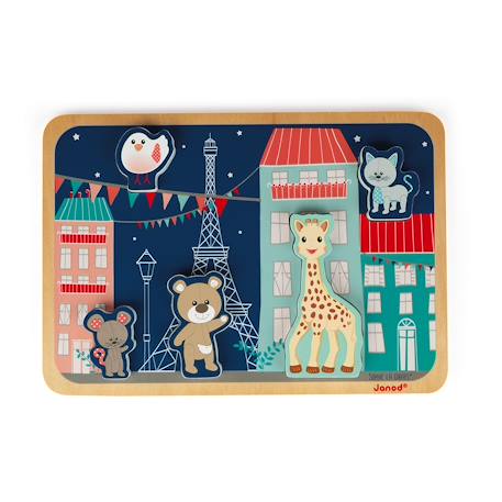 Chunky puzzle sophie la girafe Bleu 1 - vertbaudet enfant 