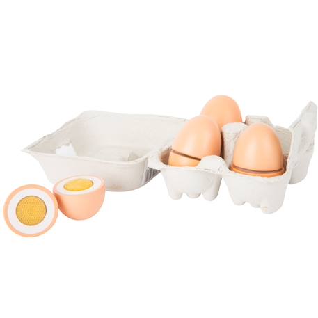 Boite d'œufs en bois à découper Beige 2 - vertbaudet enfant 
