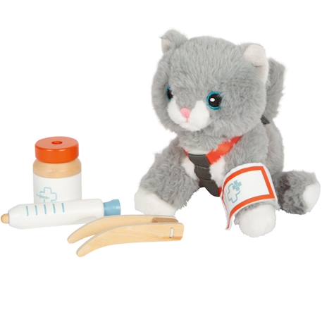 Chat avec sac et kit de soins Gris 5 - vertbaudet enfant 