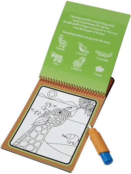 Livre de coloriage pour enfant Water Wow - Safari Jaune 2 - vertbaudet enfant 