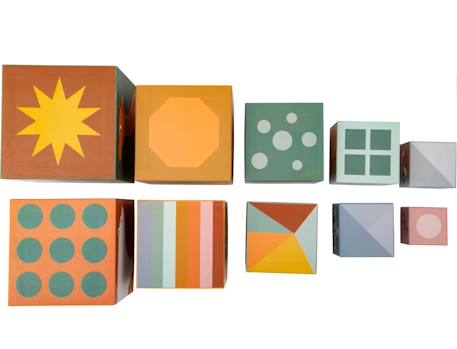 Cubes à empiler safari Marron 4 - vertbaudet enfant 