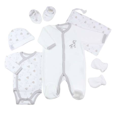 Trousseau naissance mixte 6 pièces Blanc 1 - vertbaudet enfant 