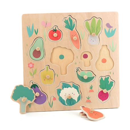 Encastrement en bois légumes du jardin Beige 3 - vertbaudet enfant 