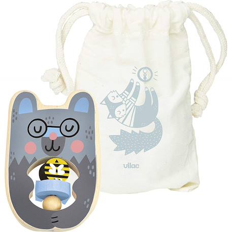 Hochet teddy michelle carlslund Gris 2 - vertbaudet enfant 