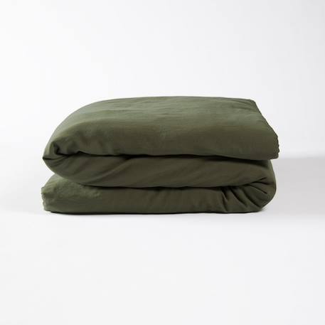 Housse de couette satin de coton bio lavé 1 personne Ambre+Blanc craie+Cyprès+Lin+Peach+Tilleul 14 - vertbaudet enfant 