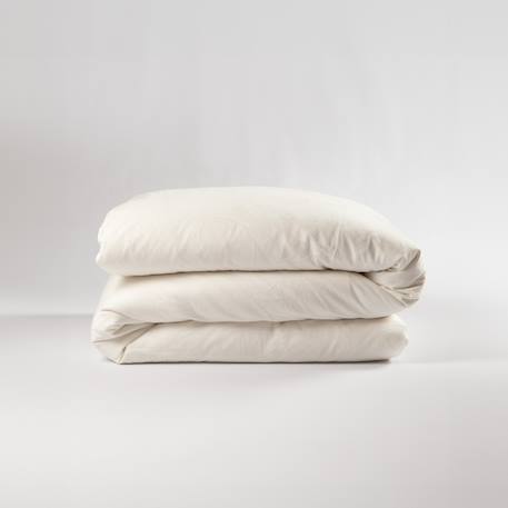 Housse de couette 1 personne pur coton bio Blanc+Bleu nuit+Ecru+Eucalyptus+Gris tourterelle+Rose nude+Terracotta 14 - vertbaudet enfant 