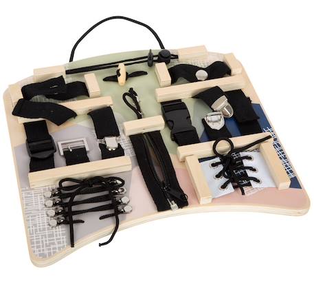 Planche motricité fermetures fixation Beige 1 - vertbaudet enfant 