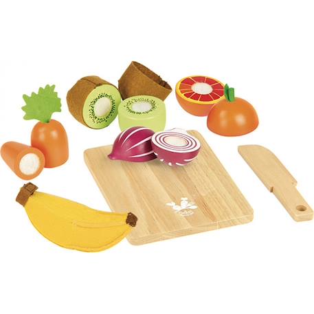Fruits et légumes à découper - jour de marché Beige 2 - vertbaudet enfant 