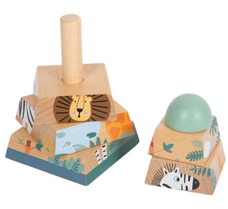 Tour à empiler safari Beige 4 - vertbaudet enfant 