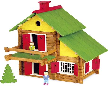 Coffret mon chalet en bois 175 pièces Marron 2 - vertbaudet enfant 