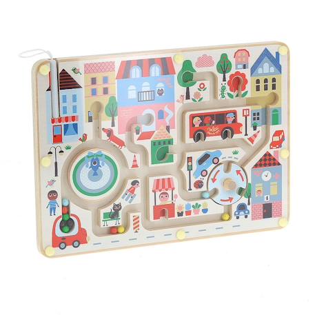 Labyrinthe magnétique ma petite ville Beige 2 - vertbaudet enfant 