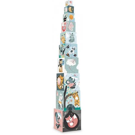 Cubes gigognes - les animaux Bleu 1 - vertbaudet enfant 