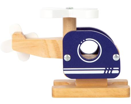 Hélicoptère en bois bleu Bleu 2 - vertbaudet enfant 