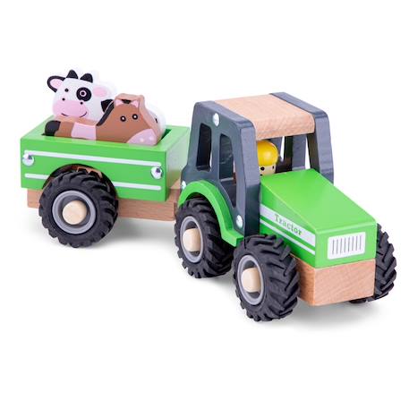 Tracteur avec remorque et animaux Vert 2 - vertbaudet enfant 