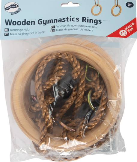 Anneaux de gymnastique en bois Beige 4 - vertbaudet enfant 