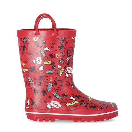Bottes de pluie caoutchouc apolloton Bleu+Rouge 8 - vertbaudet enfant 