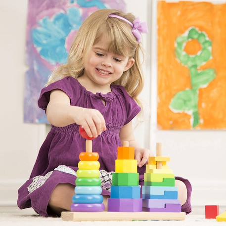 Empilable géométrique Rouge 4 - vertbaudet enfant 