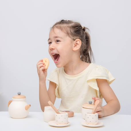 Service à thé en bois Blanc 5 - vertbaudet enfant 
