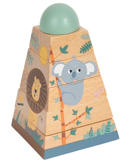 Tour à empiler safari Beige 1 - vertbaudet enfant 