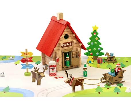 Le chalet de noël 90 pièces Marron 3 - vertbaudet enfant 