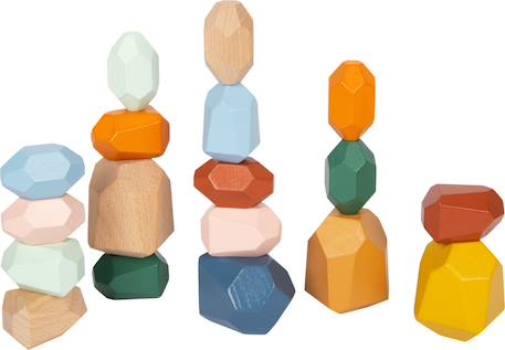Pierres d'équilibre en bois safari Beige 1 - vertbaudet enfant 