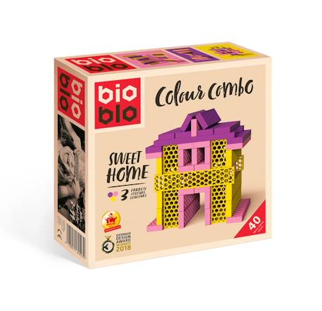 Bioblo sweet home 40 briques Rose 1 - vertbaudet enfant 