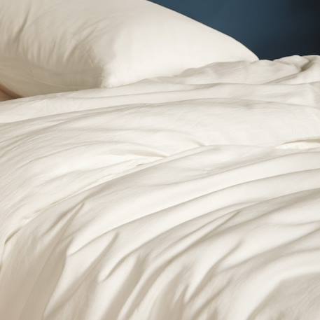 Housse de couette 1 personne pur coton bio Blanc+Bleu nuit+Ecru+Eucalyptus+Gris tourterelle+Rose nude+Terracotta 16 - vertbaudet enfant 