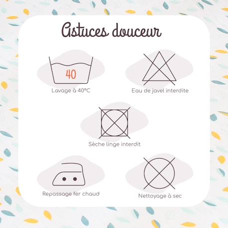 Drap housse lit bébé modèle feuille Blanc 3 - vertbaudet enfant 
