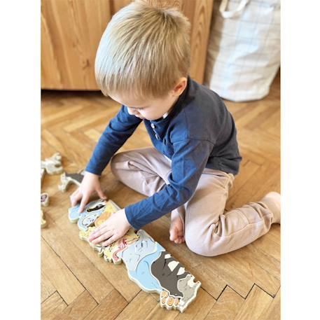 Puzzle de lettres animaux Beige 4 - vertbaudet enfant 
