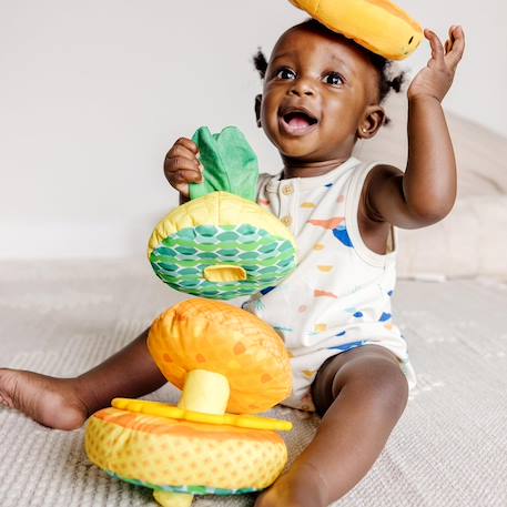 Ananas multi-textures à empiler Jaune 2 - vertbaudet enfant 