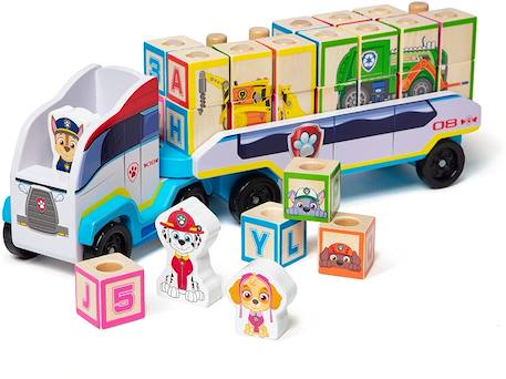 Paw patrol camion alphabet bois Blanc 1 - vertbaudet enfant 