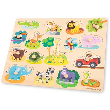 Grand puzzle safari 16 pcs Beige 2 - vertbaudet enfant 
