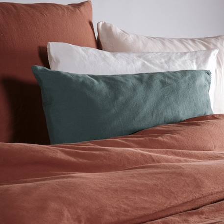 Housse de couette 1 personne pur coton bio Blanc+Bleu nuit+Ecru+Eucalyptus+Gris tourterelle+Rose nude+Terracotta 23 - vertbaudet enfant 
