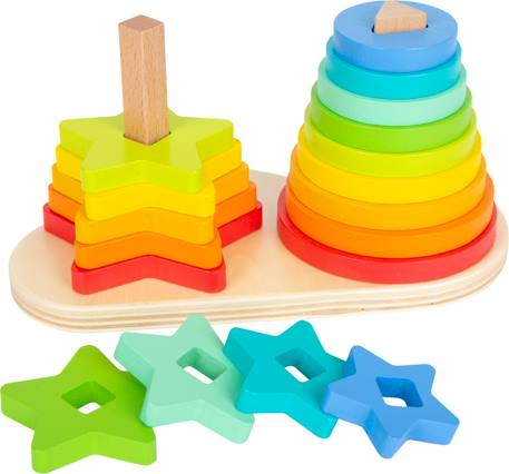 Jeu à encastrer arc-en-ciel Beige 1 - vertbaudet enfant 