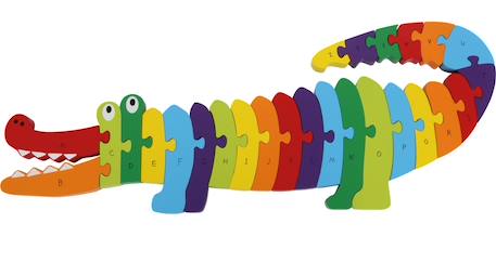 Puzzle abc crocodile Vert 1 - vertbaudet enfant 