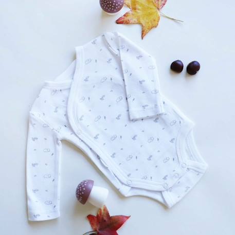 Body bébé motif renard Blanc 4 - vertbaudet enfant 