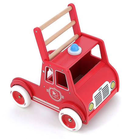 Chariot de marche pompiers Rouge 5 - vertbaudet enfant 