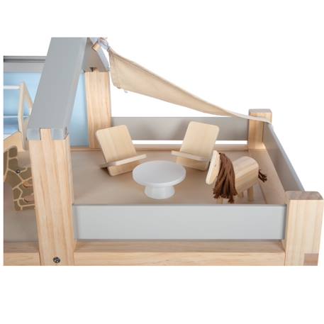 Maison de poupées nature avec meubles Beige 6 - vertbaudet enfant 