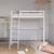 Lit mezzanine 2 places bois massif aaron Blanc+Bois 6 - vertbaudet enfant 