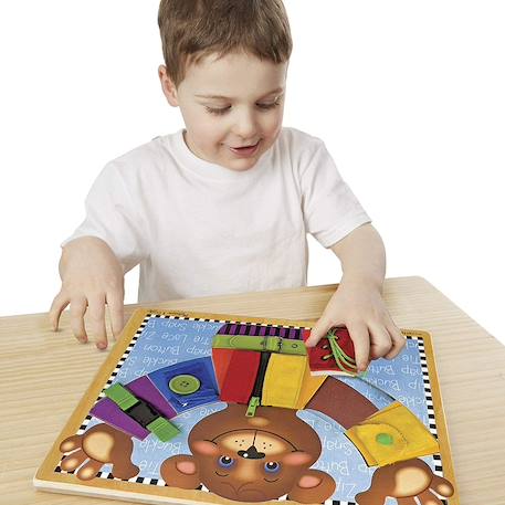 Apprendre, boutonner, lacer, fermer Bleu 3 - vertbaudet enfant 