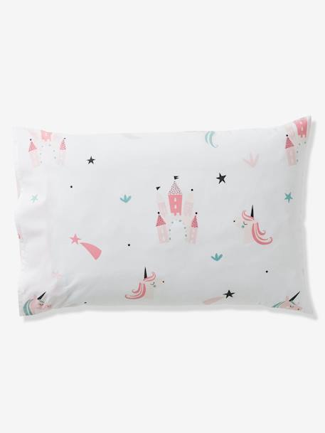 Parure housse de couette enfant et taie d'oreiller LICORNES MAGIQUES bleu clair 6 - vertbaudet enfant 