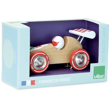 Voiture de course à tirer Beige 2 - vertbaudet enfant 