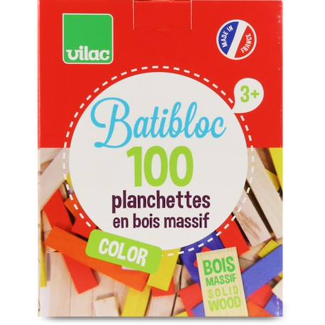 Batibloc couleur 100 planchettes Rouge 1 - vertbaudet enfant 