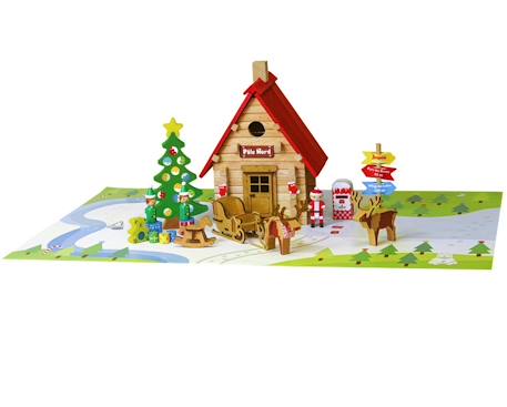 Le chalet de noël 90 pièces Marron 2 - vertbaudet enfant 