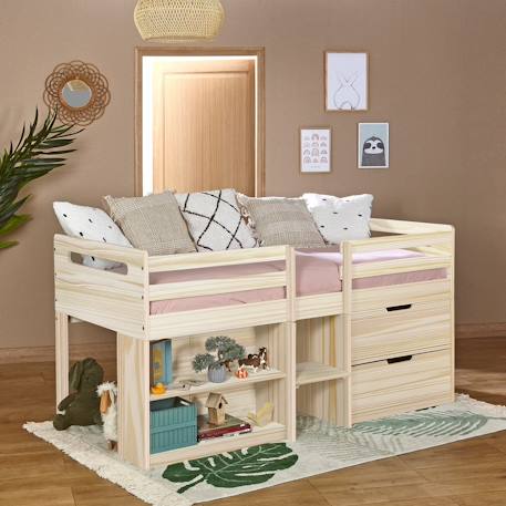 Lit mi-hauteur bois massif hoby Bois 3 - vertbaudet enfant 
