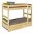 Pack lit superposé séparable gigogne avec matelas bois massif aaron Blanc+Bois naturel 7 - vertbaudet enfant 